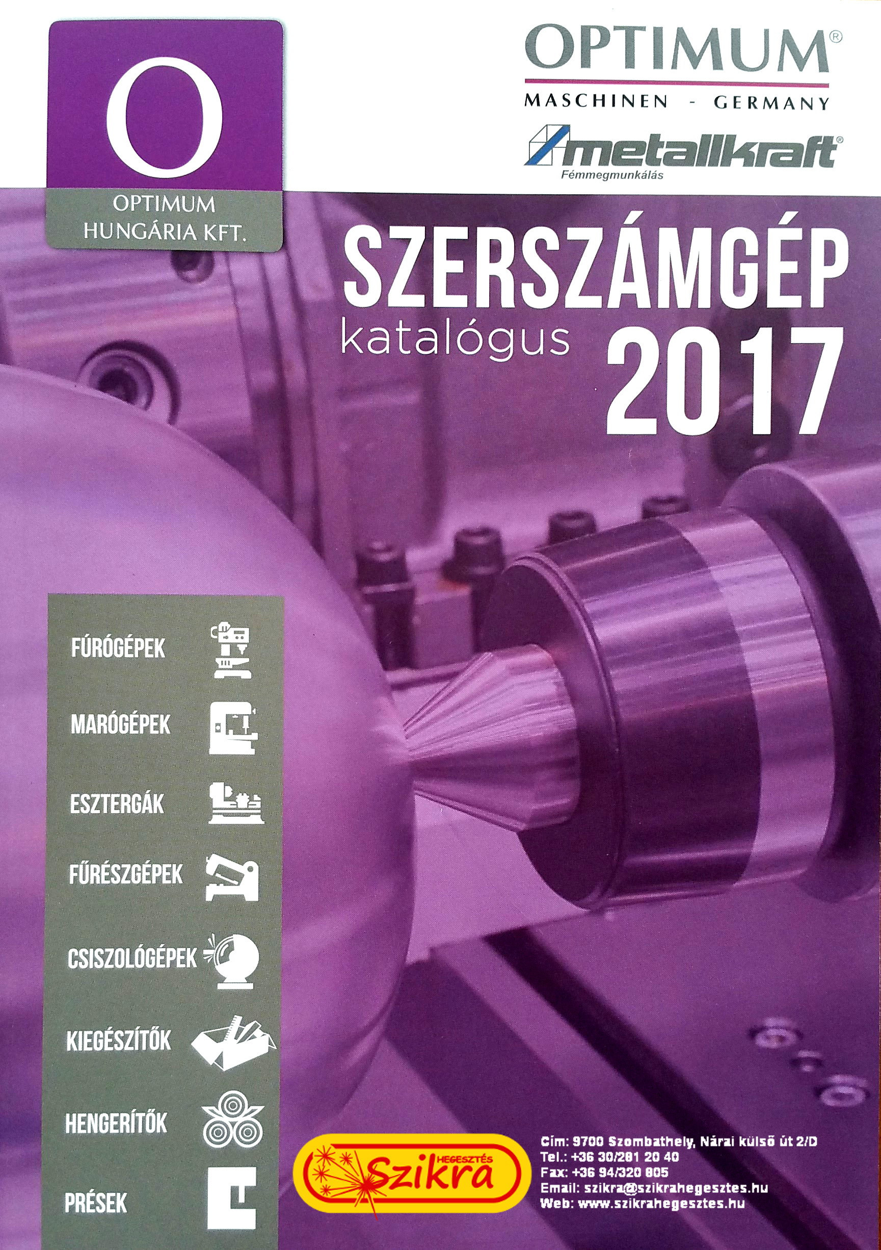 Optimum katalógus szerszámgépek 2017